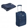 Valise pliable bleu/beige